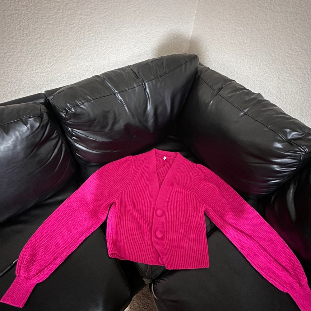 Pink cardigan